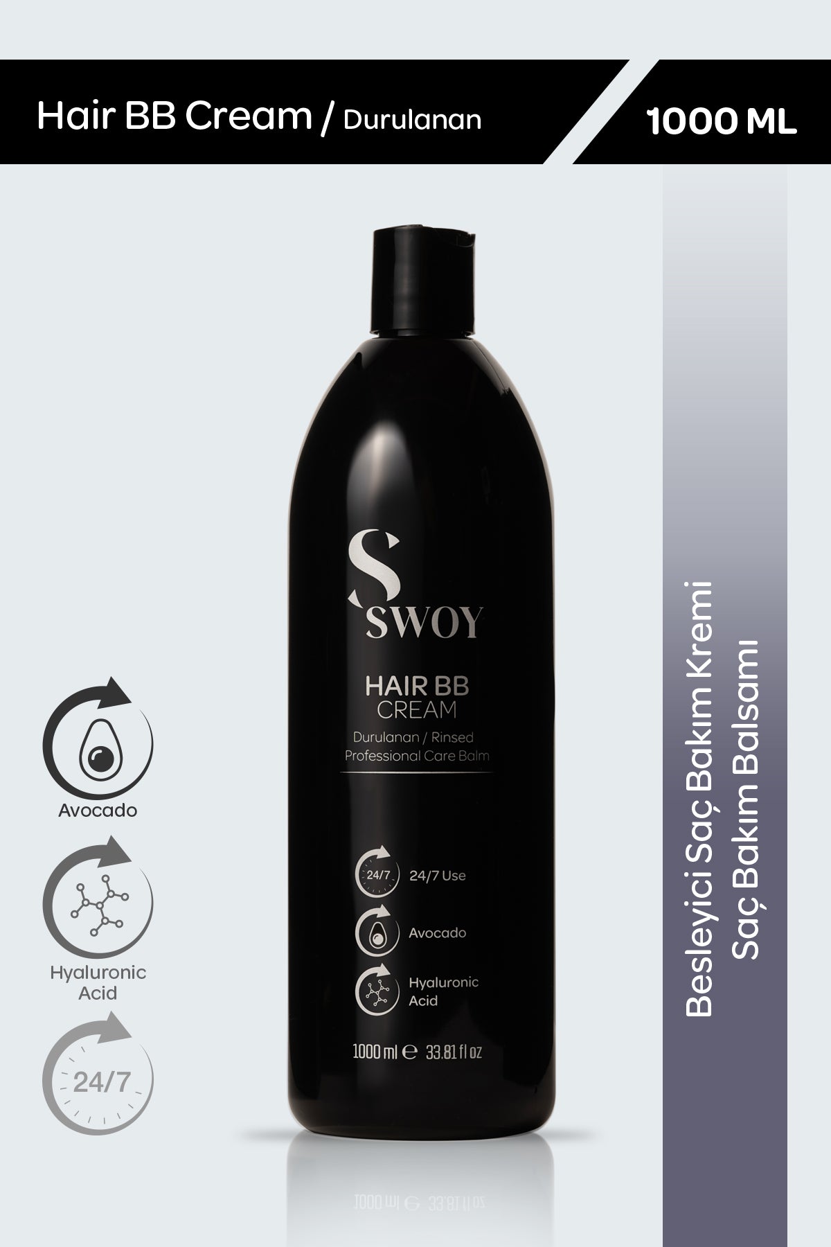 Swoy Hair BB Cream - Durulanan Besleyici Saç Bakım Kremi 1000 ml
